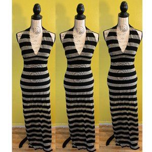 H&M EVENING SILVER GLITTERED GOWN